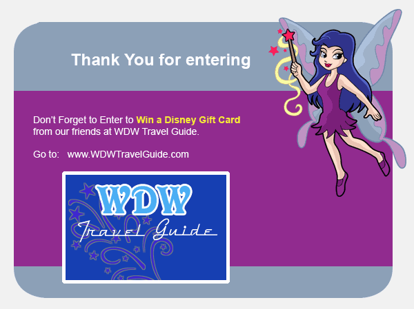 Thank You for Entering Win A Disney Gift Card