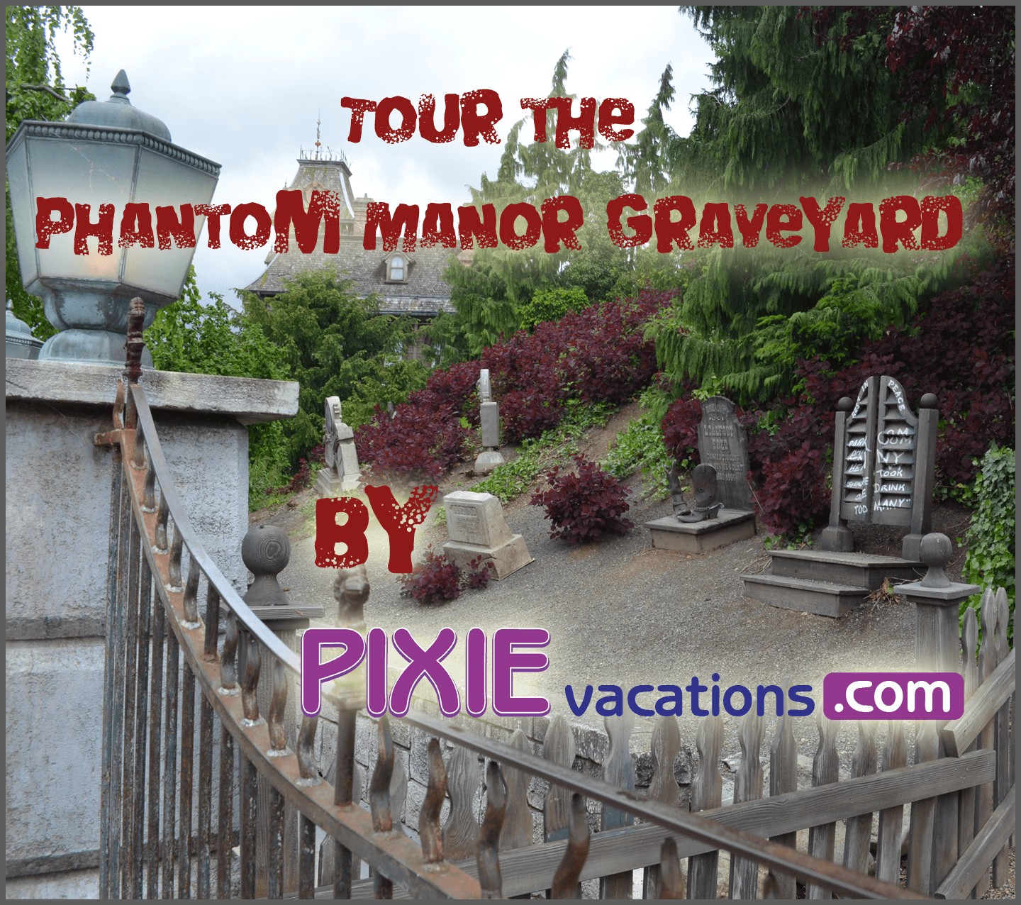 Disneyland Phantom Manor Graveyard Tour
