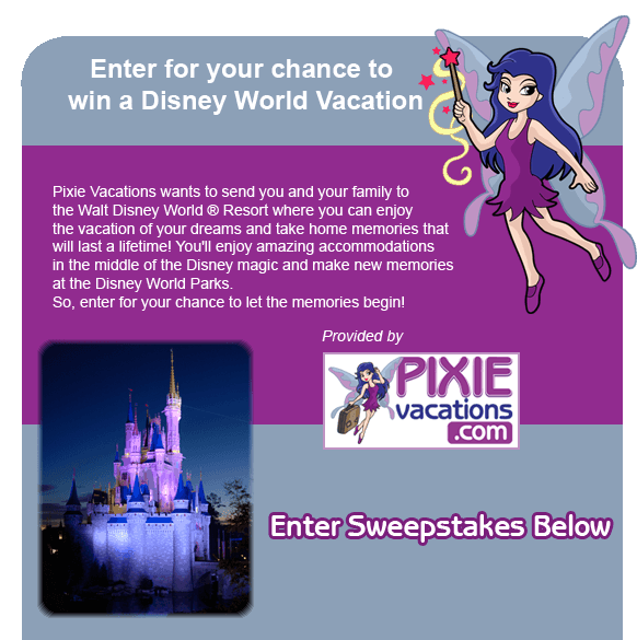 Disney World Vacation Package Sweepstakes