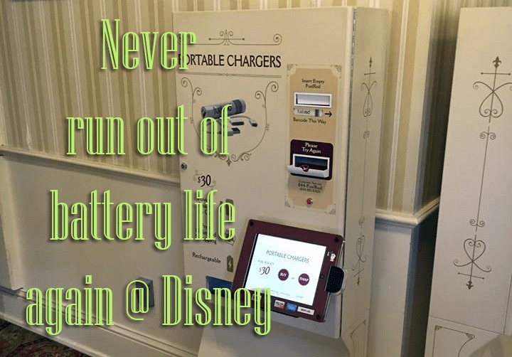 Disney World cell phone chargers