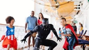 Characters at Marvel Day at Sea