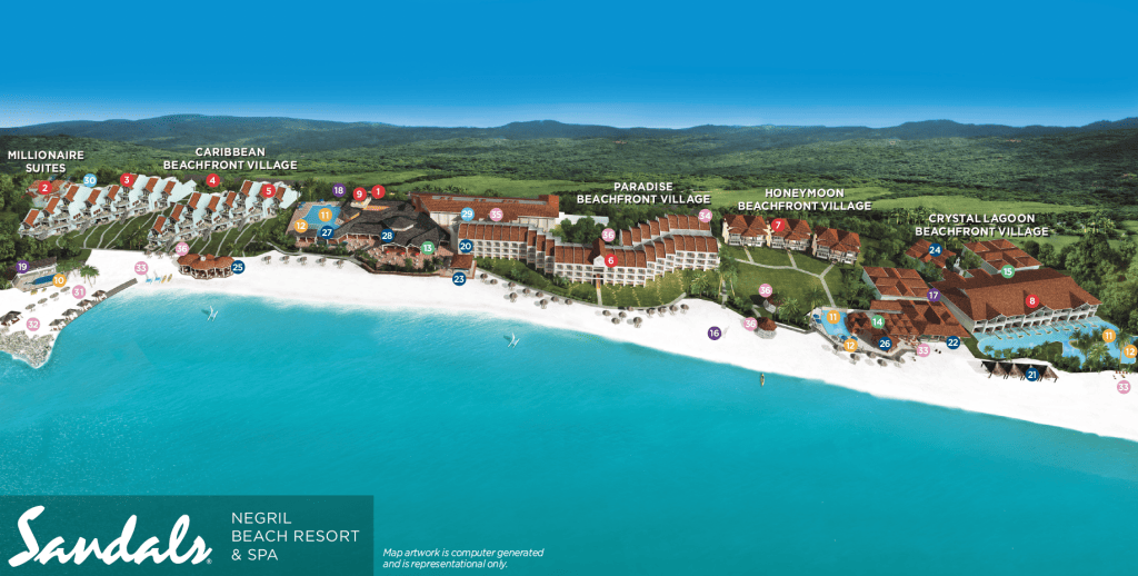 Sandals Negril Beach Resort on Seven Mile Beach, Jamaica