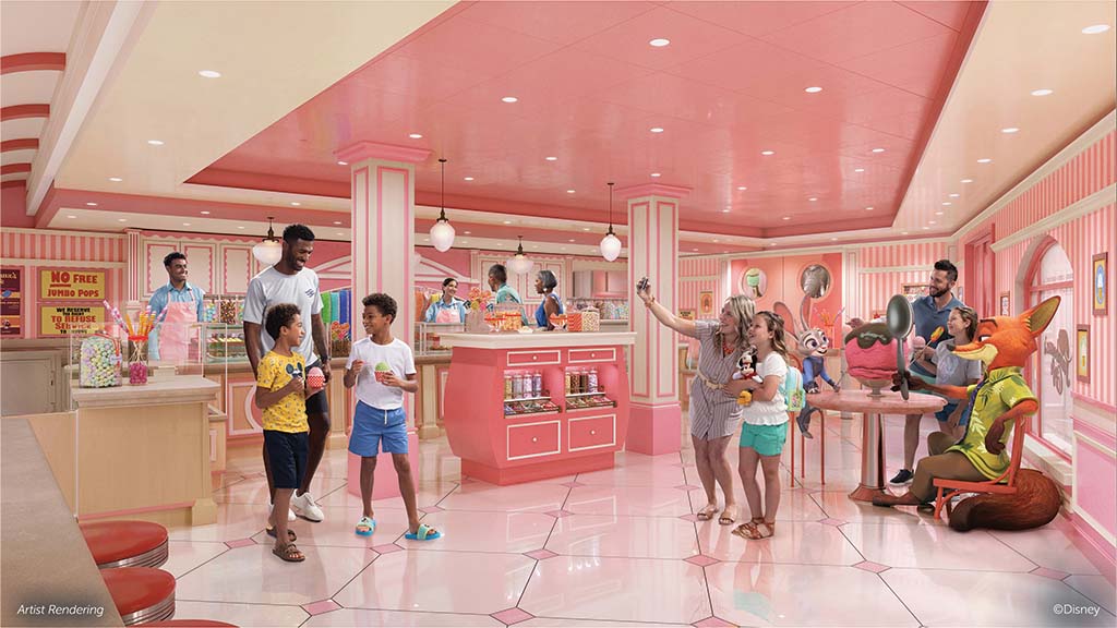 Ice Cream and candy on Disney Treasure ship