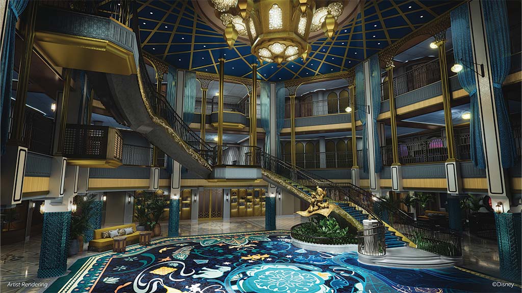 Disney Treasure Cruise Ship lobby Photos