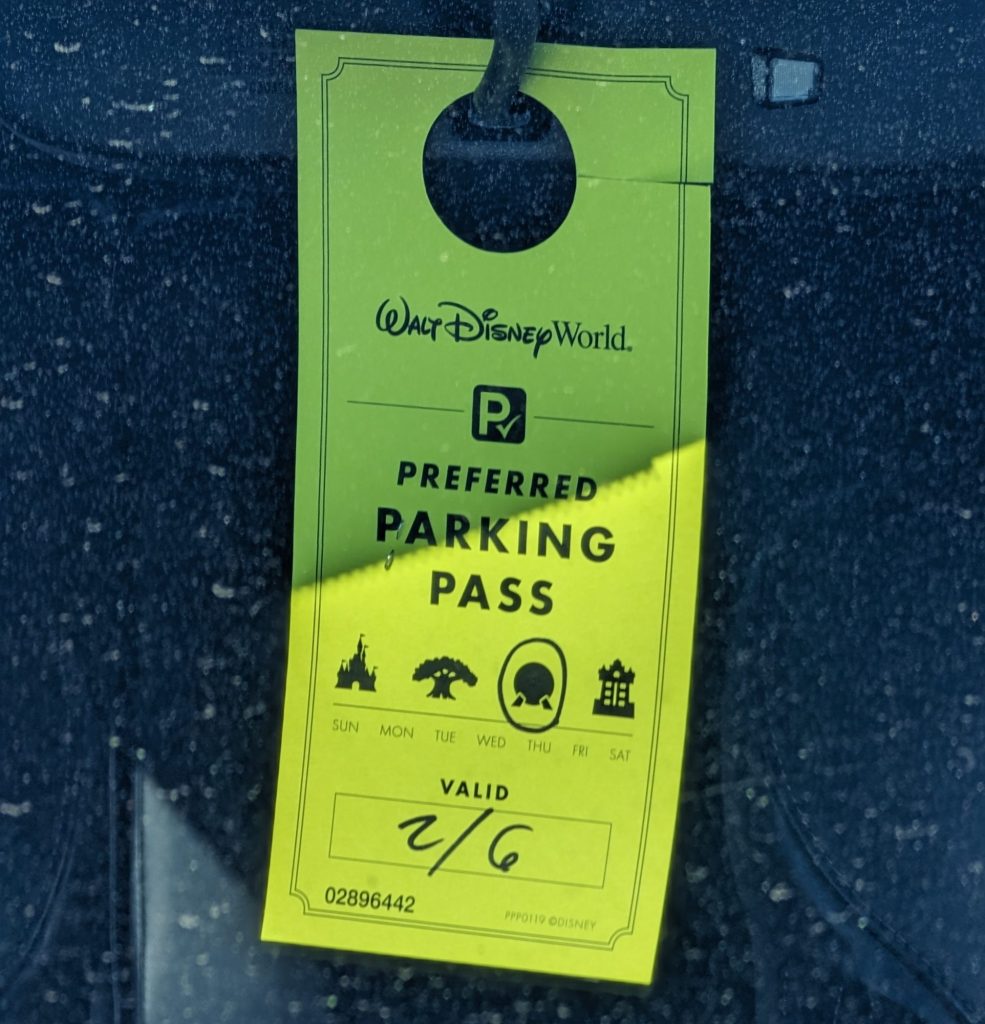 Disney World Preferred Parking