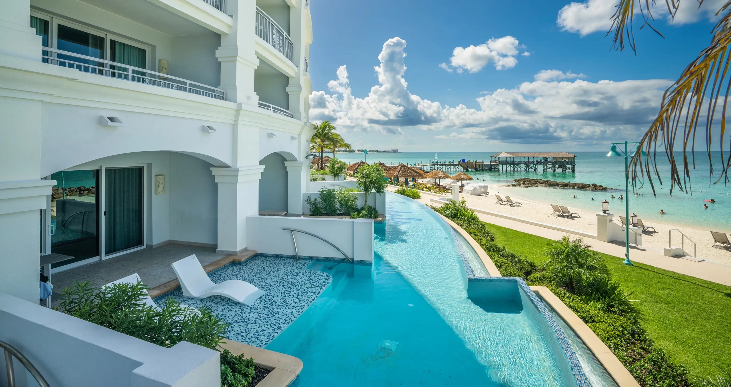 Sandals Royal Bahamian swim up rooms in the Bahamas