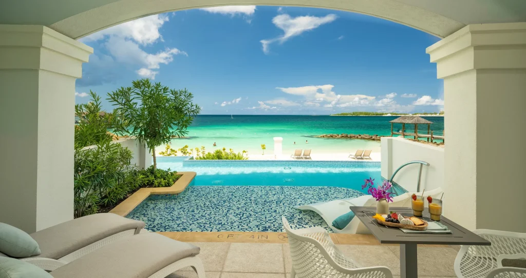 closest Sandals resort to the USA is Sandals Bahamian in the Bahamas 