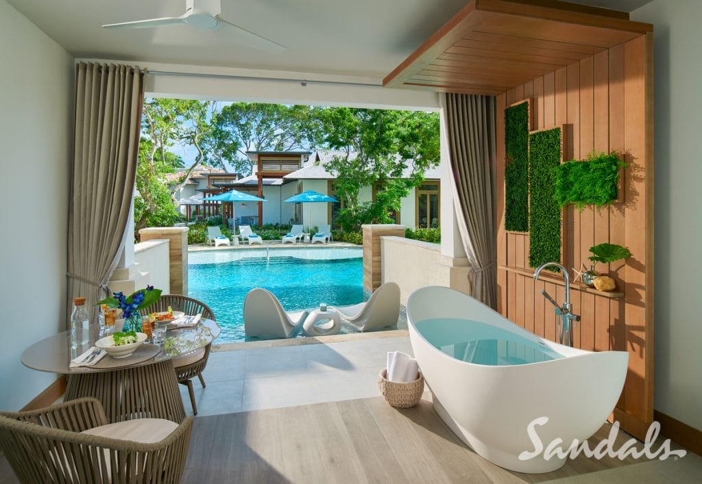 Sandals Royal Barbados Honeymoon Suites swim out rooms
