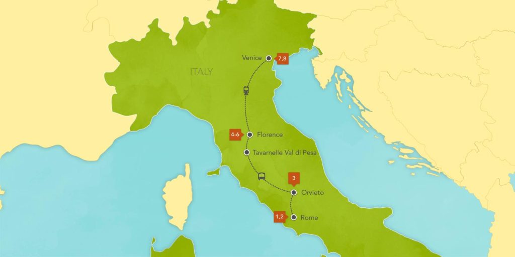 Adventures by Disney Italy Map