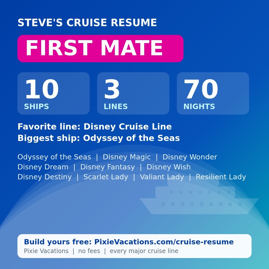 Steve Griswold cruise resume card